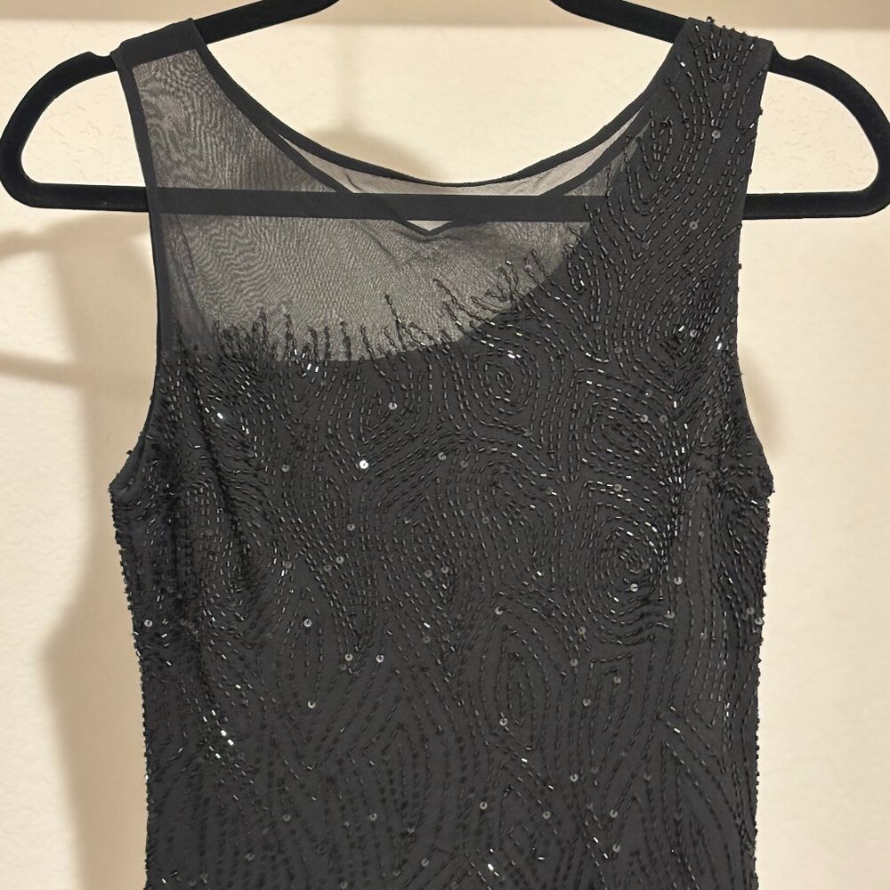 SCALA Beaded Sleeveless Blouse - Black
